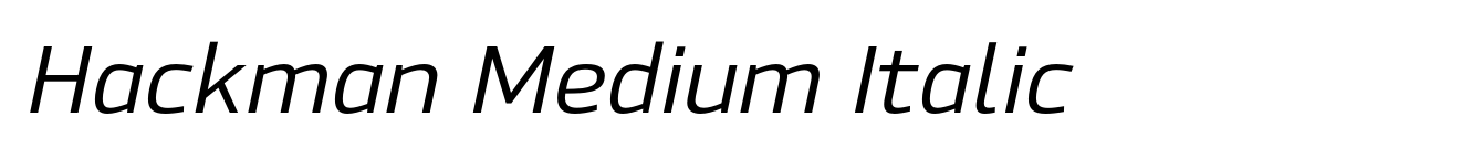 Hackman Medium Italic image